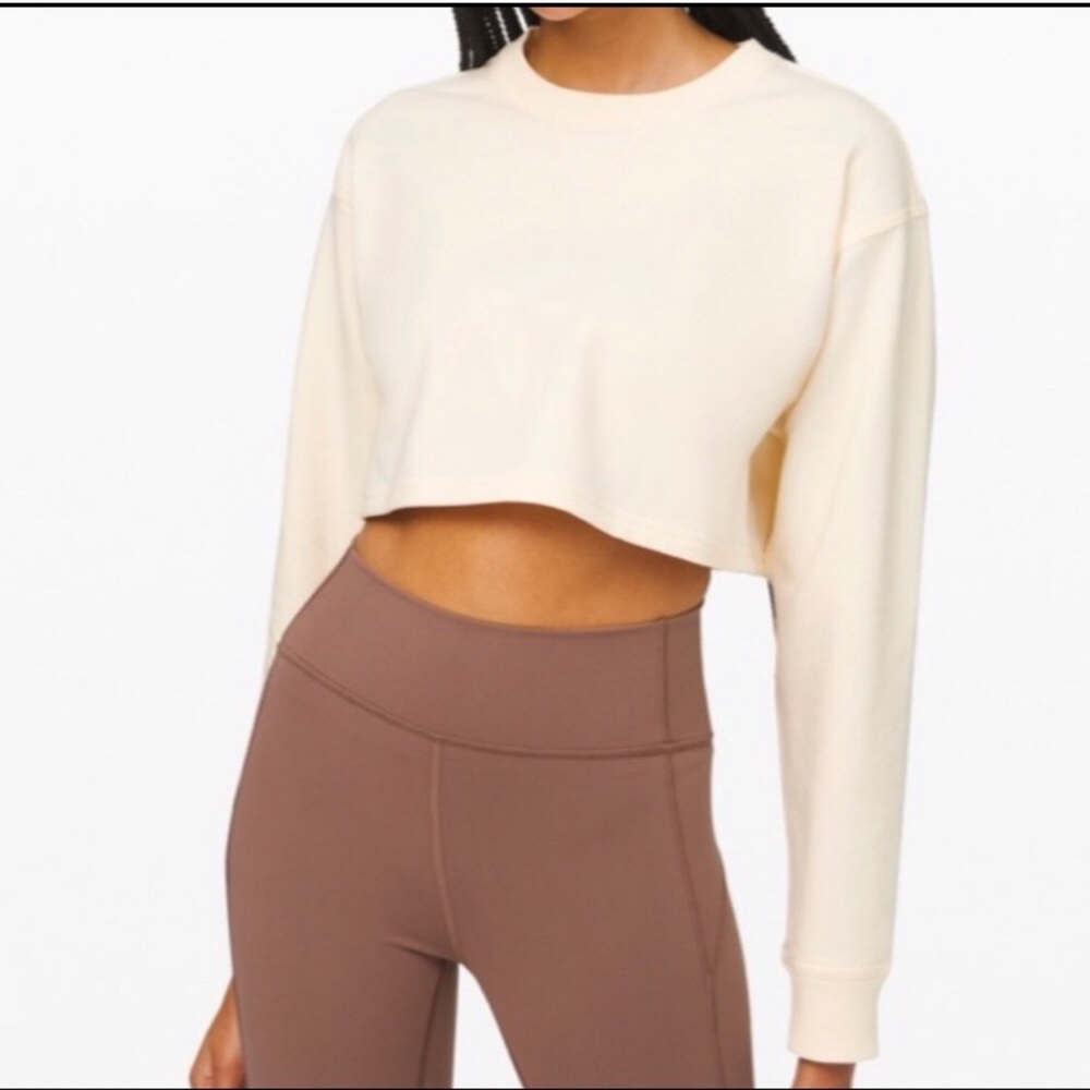 Lululemon Crop Cream Sweatshirt - NWT